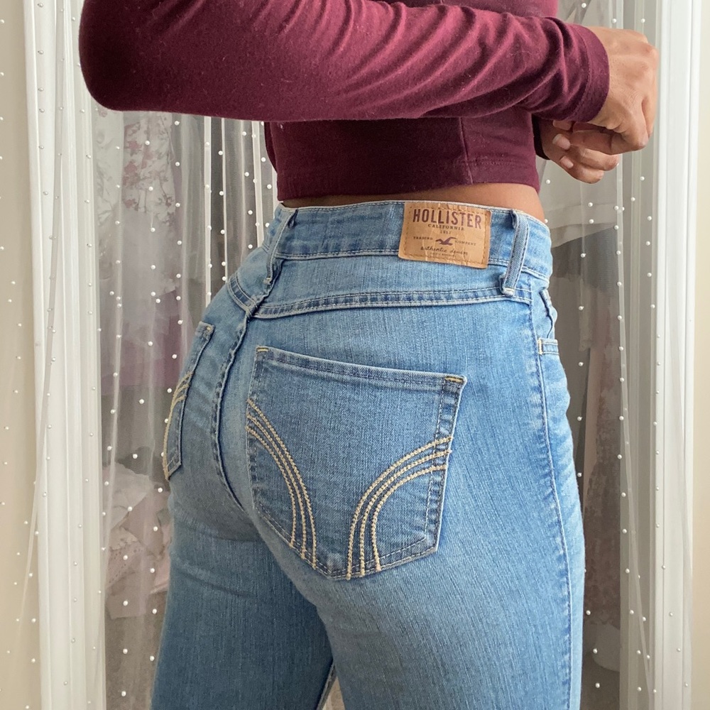Hollister Super Skinny High Rise Light Wash Jeans